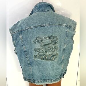 A & W Root Beer Vintage Embossed Denim Men’s Vest